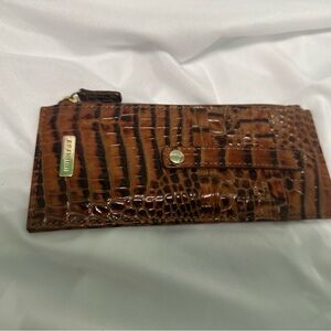 Brahmin Brown Croc Embossed Wallet